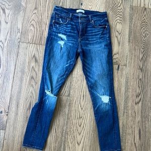 Loft distressed skinny jeans
